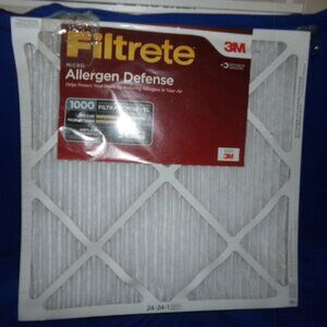 3M Filtrete 24x24x1 Air Filter MPR 1000, Allergen Defense, 6-Pack